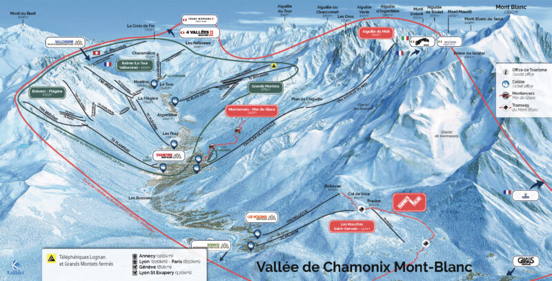 Ski Maps - Chamonix Ski Passes and Early Bird passes